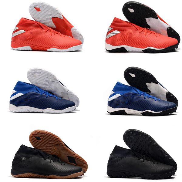 

2019 прибытие мужчины немезиз 19.3 нет шнурки fg tf футбольные бутсы месси chaussures крытый футбольные бутсы обувь быстрая доставка