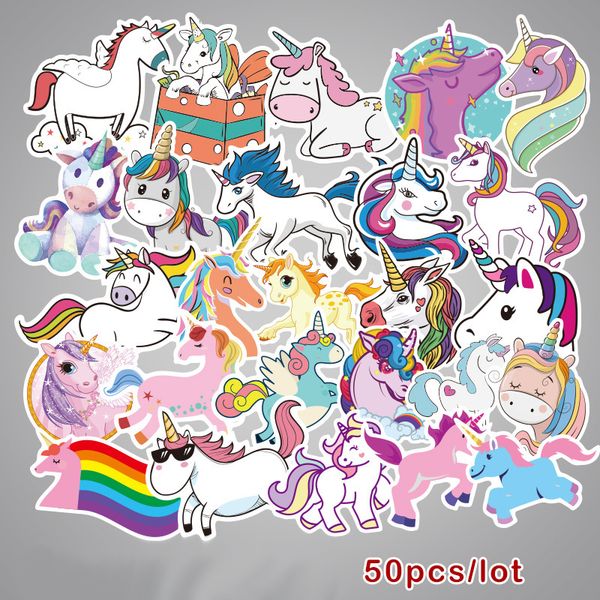 

50 pc et game unicorn graffiti ticker per onality luggage diy ticker cartoon pvc wall ticker bag acce orie kid gift toy b