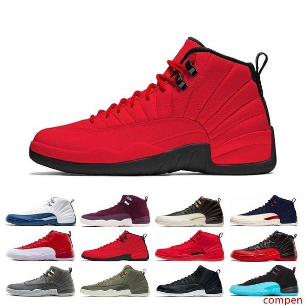 

12 xii men basketball shoes new wntr prm ovo the master bordeaux flu game taxi 12s men designer sneakers leather shoes 7-13