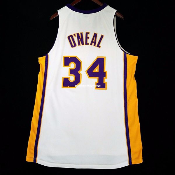 

100% stitched #34 shaquille o'neal shaq oneal white wholesale jersey mens vest size xs-6xl stitched basketball jerseys ncaa, Black;blue
