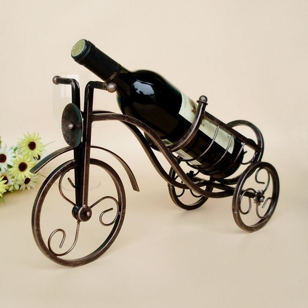 Compre Estante Del Vino Del Estilo Europeo Retro Triciclo Decoración Del Hogar Soporte De Exhibición Del Vino Artesanía De Metal Adornos Hechos A Mano Otros Productos De Bar Con Caja A 16,34