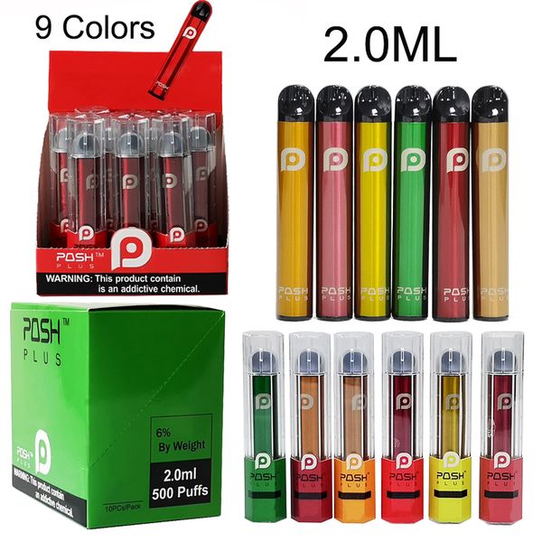 

Новый Posh Plus Одноразовые устройства Pod опорожнить Vape Бобы Starter Kits 280mAh Аккумулятор Емкость 2,0 мл Puff Ручки