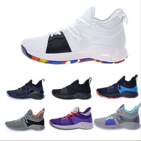 

new arrival paul george 2 pg ii basketball shoes for pg2 2s starry blue orange all white black sports sneakers 40-46