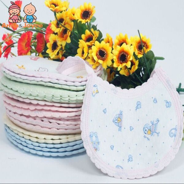 

50Pcs / Lot New Fashion Wild Cotton Cartoon Color Combinations Bibs / Baby Food Bag (unisex) TRK0117