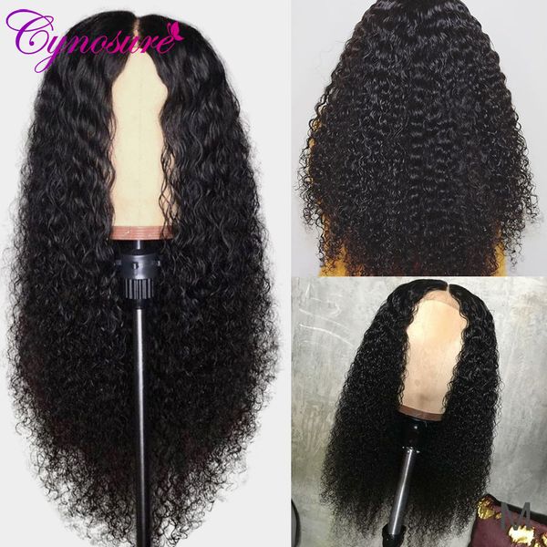 

cynosure 150% density human hair lace front wigs 360 lace frontal wig 13x4/13x6 brazilian kinky curly front remy hair wigs, Black;brown