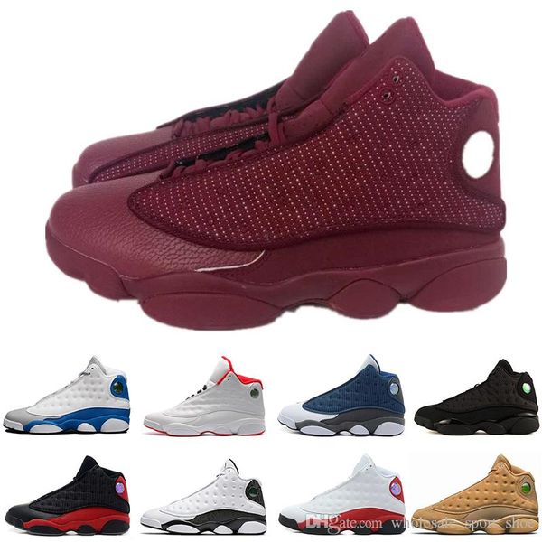 

Wholesale big Discount 13s Wine Red Cat mens basketball shoes GS Hyper 3M sneakers women Sports trainers running shoes Free Shipping