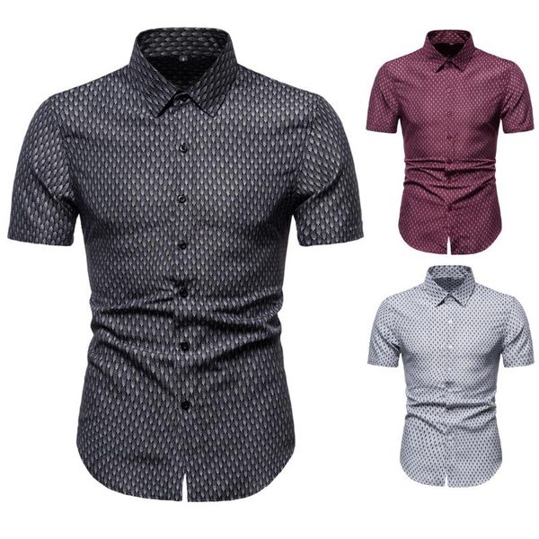 

2020 summer men's new loose simple lapel leisure short sleeves shirt, White;black