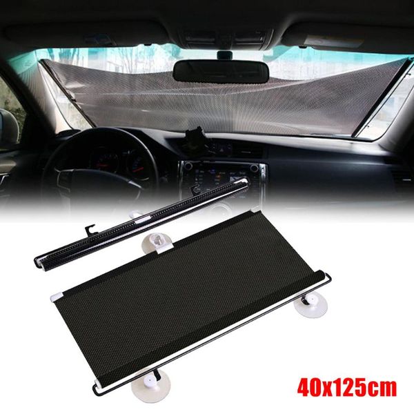 

windshield sun visor sun shade visor black 40*125cm pvc auto retractable