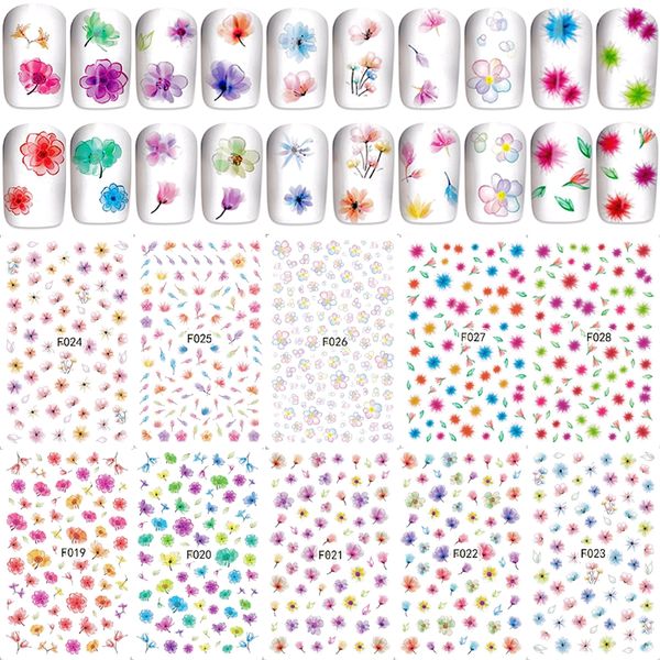 

10 heet ultra thin adhe ive 3d nail art decoration ticker and decal beauty floral flower de ign nail upplie tool, Black