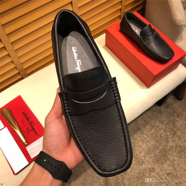 

20ss мода формалы бизнес обувь гуань мужчины платье обувь сапоги мокасины водители пряжки кроссовки сандалии yetc3, Black