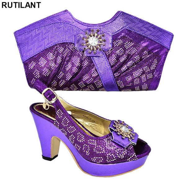 

italian match wedding shoes bride cristal african wedding italian shoe and bag sets african shoes and bag set for party, Black