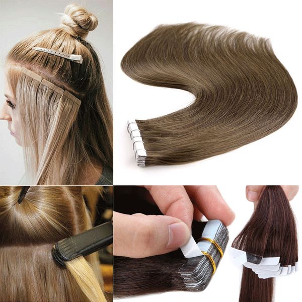 Brazilian Human Hair Extensions Tape In Human Hair Extensions With