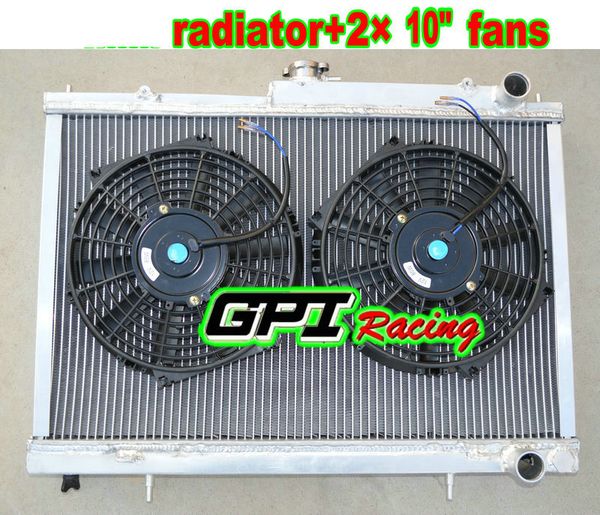 

gpi 52mm aluminum radiator + fans for skyline r33 r34 gtr gtst rb25det manual