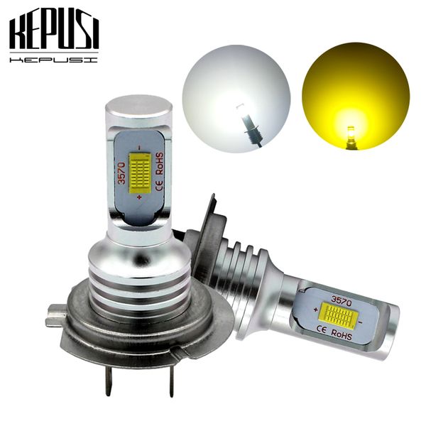 

2x h7 led fog light bulb auto car motor truck canbus error led bulbs driving lights drl lamp 12v 24v for cars white golden