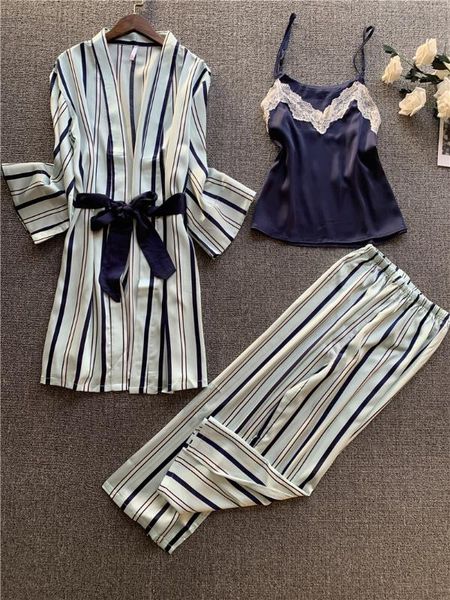 

women's sleepwear women pajamas sets lace comfortable imitation silk night wear underwear sling trousers pijama femme, Black;red