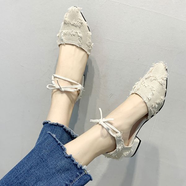 

pointed heel sandals comfort shoes for women summer heels all-match suit female beige 2020 women's comfort block ladies clear, Black