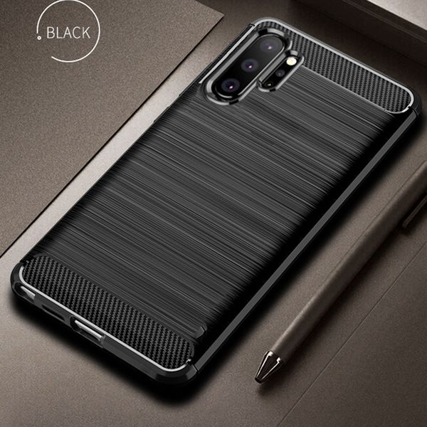 

for samsung galaxy note 10 plus case carbon fiber cover shockproof phone case for samsung note 10+ cover full protection bumper