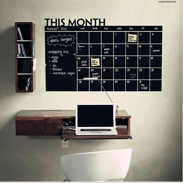 

chalkboard month 206 stickerthis large calendar 60*100cm wall wall stickers carved trade explosions pcs blackboard stickers