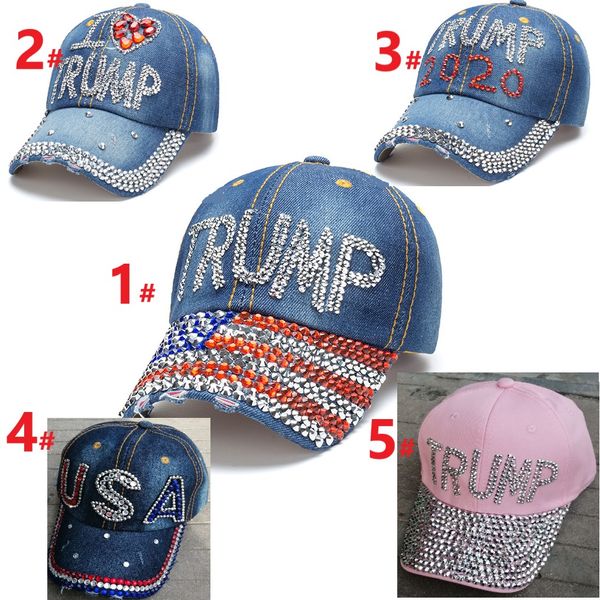 

dhl 5 2020 election cap trump styles cap trump women baseball campaign diamond cowboy diamond sale adjustable snapback hat hat deni onbg, Blue;gray