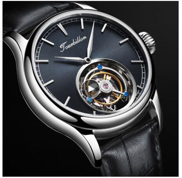 

tourbillon watch guanqin original watch skeleton mechanical sapphire mens watches brand luxury clock men relogio masculino, Slivery;brown