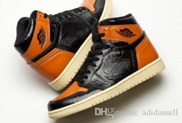 

ale 1 high og shattered backboard black orange black toe men basketball shoes 1s fashion sneakers athletic shoes trainers