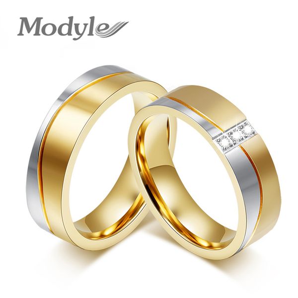 

modyle new fashion gold color wedding rings for men and women stainless steel wedding rings only for 1 piece price ing, Golden;silver