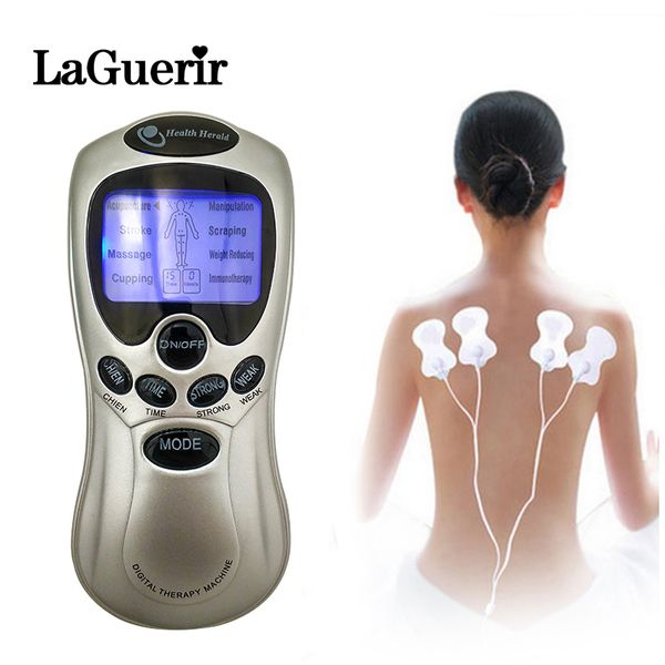 4 Eletrodos Dezenas De Cuidados De Saúde Acupuntura Terapia Elétrica Massageador Máquina De Pulso Corpo Emagrecedor Escultor Aparelho Massageador