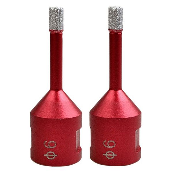 

2pc dia 6mm m14 vacuum brazed diamond drilling core bits dry drilling bit hole saw drill bits granite marble tile