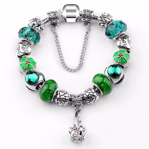 

summer style vintage butterfly & life tree pandent charm bracelet female brand bracelet girls crystal accessories, Black