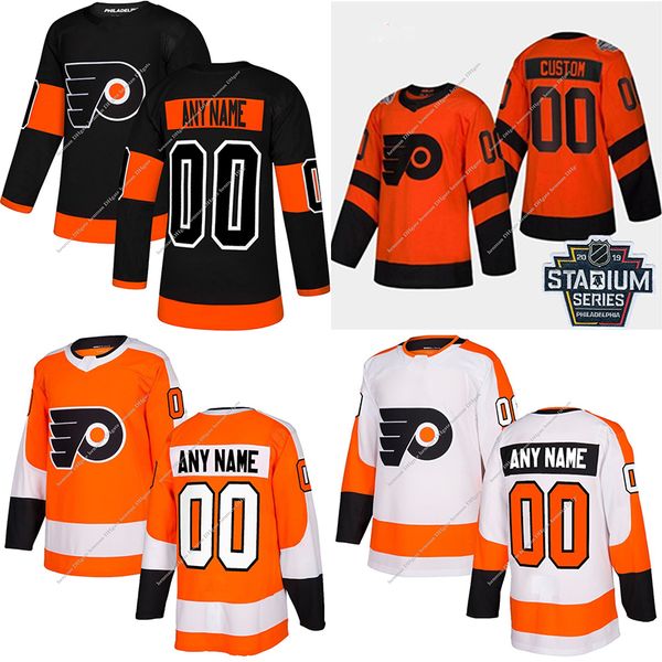 

philadelphia flyers jerseys 79 carter hart 13 kevin hayes 28 claude giroux 11 travis konecny custom any number any name hockey jersey, Black;red