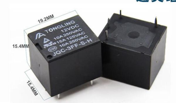 Marca Nova 10A Normalmente Aberta quatro pinos 4P 5V DC 6V 9V 12V 24V Geral T73 diminuto de relé electromagnético 250 V CA 30V DC JQC-3ff-s-h