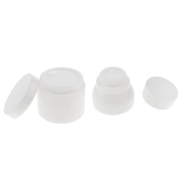 

refillable glass makeup jars with lid cosmetic pot container travel