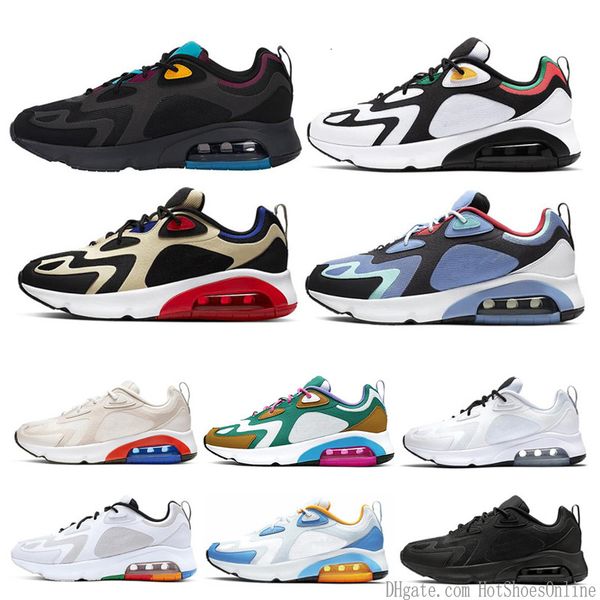 

mystic green royal pulse team gold triple black 200 mens running shoes 200s vast grey white metallic silver men sports sneakers 40-45