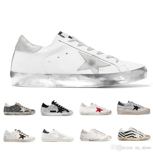 

36-46 New Ace Luxury Brand Дизайнерская Обувь Для Мужчин Женщин Golden Goose Ggdb Старые Грязные Стиль Кроссовки Черный Белый Натуральная Кожа Повседневная Обувь
