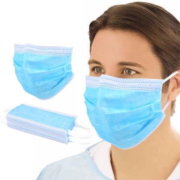 

ce fda certified dhl/fedex/ups shipping non-woven ture 3 layers mask dust-proof masks disposable face masks anti-pollution face mouth masks