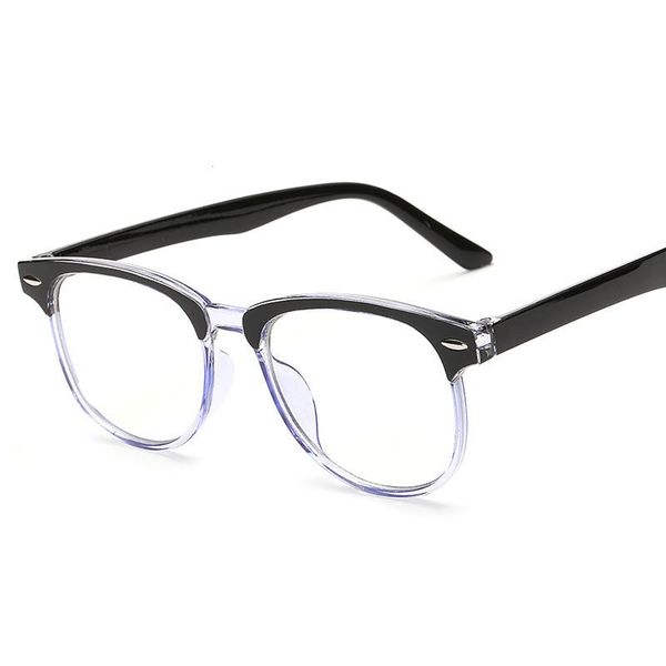 

oculos new women plain glasses men brand 2018 nail transparent mirror clear lens ladies reading glasses lunette, White;black
