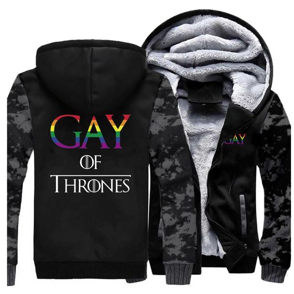 

толстовки толстовка реглан mens gay престолов gay pride ретро печатных streetwear пальто толстые 2019 зима теплая одежда hip hop, Black