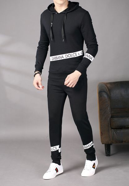 

mens designer sportswear dg fashion printing brand track field clothing outdoor sports leisure comfortable sweatshirt cotton sweat suit, Gray