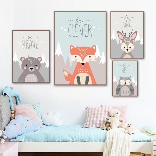 2019 Cartoon Bear Deer Owl Quotes Wall Art Canvas Painting Nordic Posters And Prints Animal Wall Kids Room Bedroom Decor From Windomfac 2019 Cartoon Bear Deer Owl Quotes Wall Art Canvas Painting Nordic Posters And Prints Animal Wall Kids Room Bedroom Decor From Windomfac