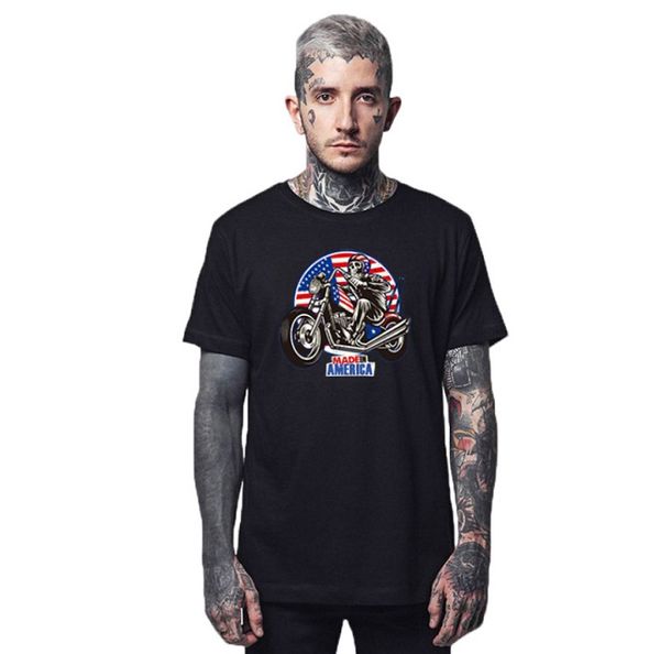 

американский день независимости локомотив шаблон мужской европейский и американский стиль дизайн повседневная футболка с короткими рукавами, White;black