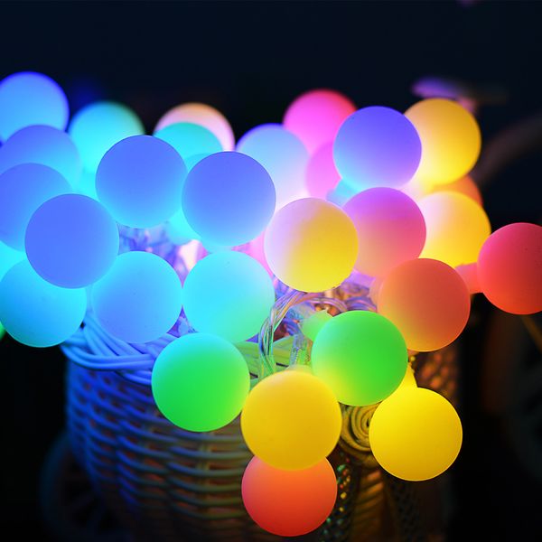 

factory wholesalenew product 20/50/100 led solar ball string lights led light strip christmas fairy light led bulb for outdoor p