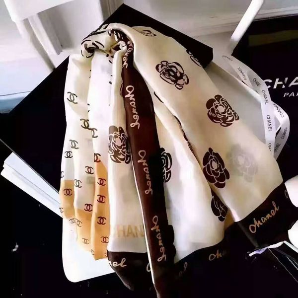 

New Brand Шелковый шарф для Женщин 2019 Новый Дизайнер Длинные Шарфы Шали Wrap With Tag 180x90Cm Ш