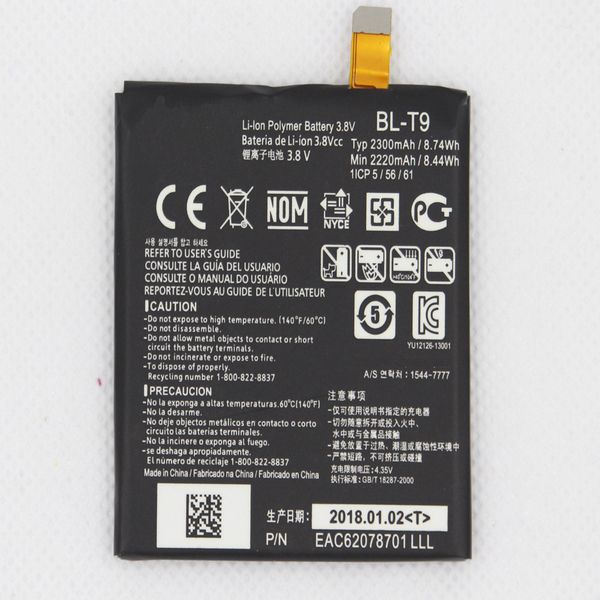 

2300mah bl-t9 mobile phone battery for google nexus 5 d820 d821 e980 bl t9 internal replacement