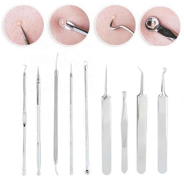 

blackhead cleaner 9pcs pimples needles set blackheads pimples removal pin extractor facial cleansing tool skin tag removal tools
