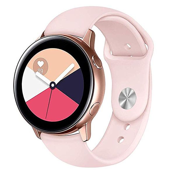 

20mm silicone replacement sport strap for samsung galaxy watch 42mm active band for huami amazfit bip gear s2 classic sport, Black;brown
