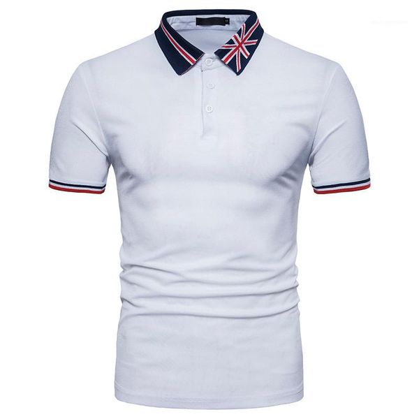 

печать шея polos мода solid color отворот шея polos вскользь короткие рукава polos мужской одежда мужских конструктор, White;black