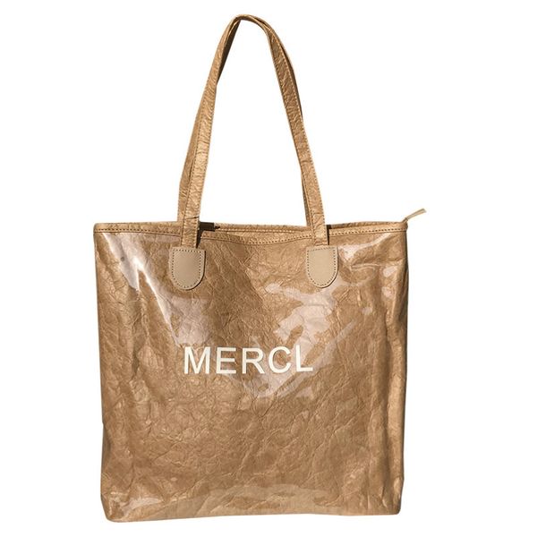 

designer luxury handbags purses womens luxury designer bag handbags transparent splicing kraft paper bag tote shopping bag fashion newset 4