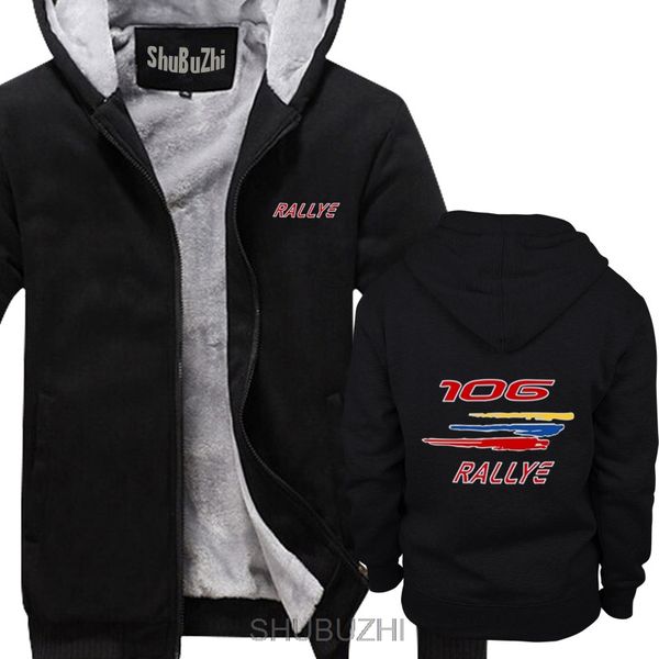 

106 rallye racinger winter thick hoodie rally wrc gti funny warm coat customized winter clothes for xmas sbz4480, Black