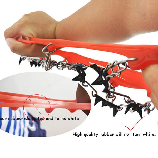 

stainless steel ice gripper spike shoes non-slip climbing snow spikes crampons cleats chain claws grips boots 8-tooth crampons