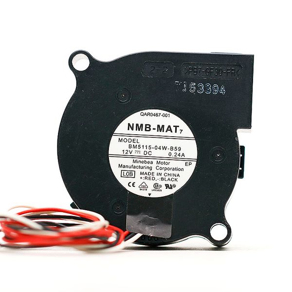 Para NMB-MAT BM5115-04W-B59 T5D Square Fan DC 12V 0,24A 50x50x15mm 3 fios